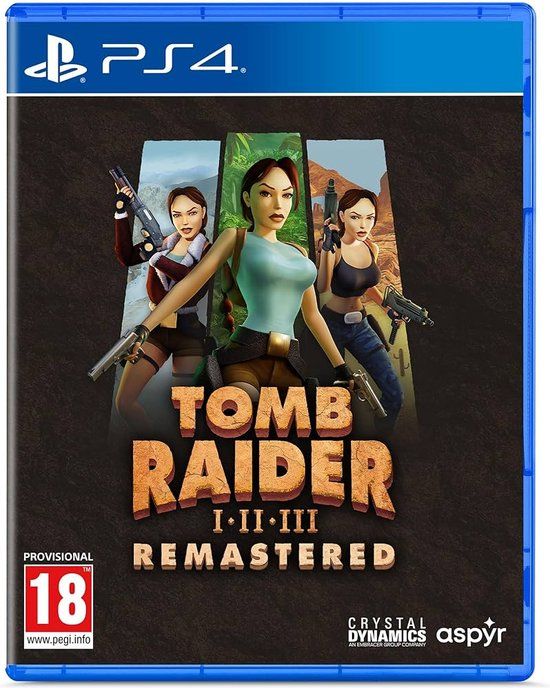 Hoes van Tomb Raider I-III Remastered Starring Lara Croft voor PlayStation 4.