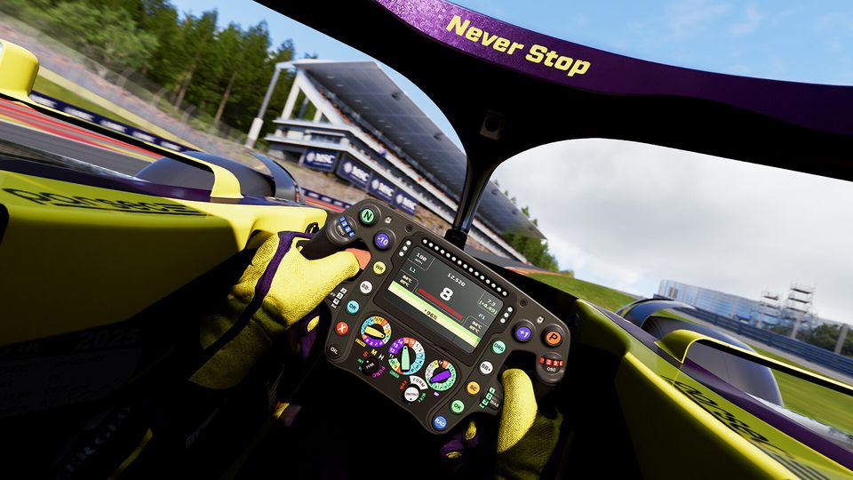 Formule 1-auto's tijdens een race in F1 25.