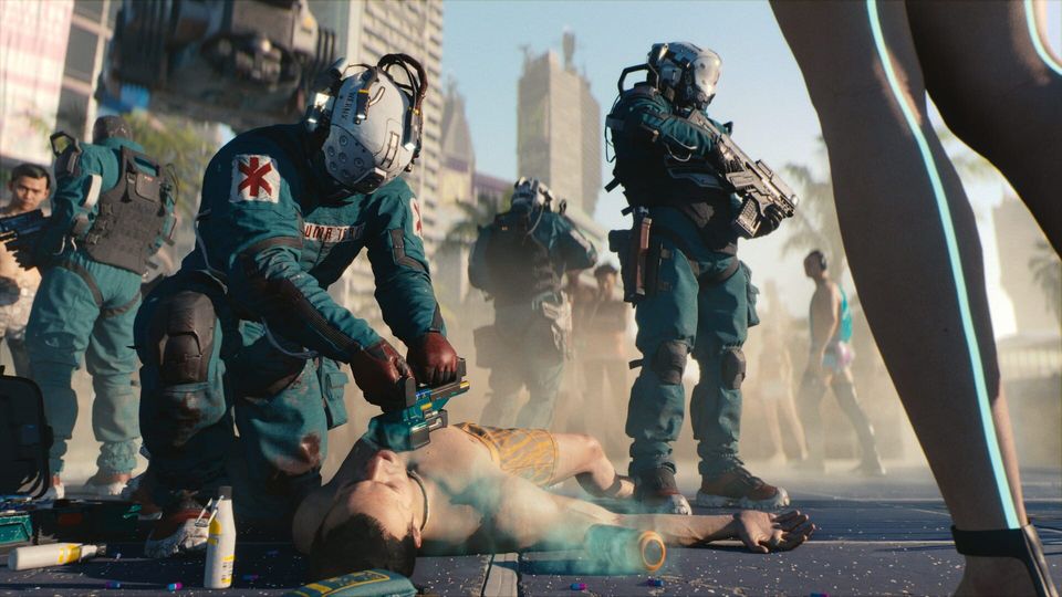 Scène uit Cyberpunk 2077.
