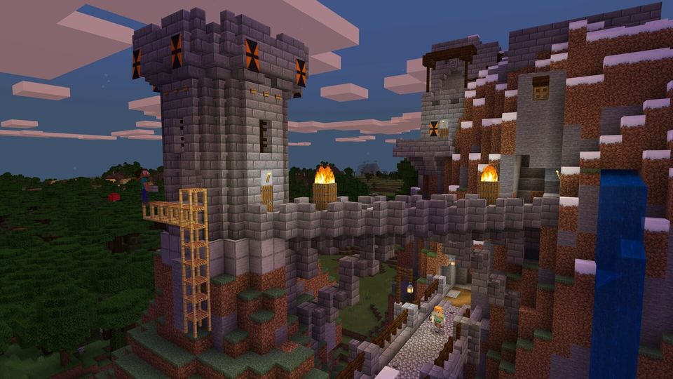 Scène uit Minecraft.