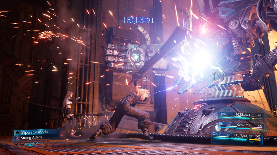 Personages verkennen Midgar in Final Fantasy VII Remake.