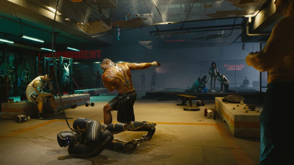 Scène uit Cyberpunk 2077.