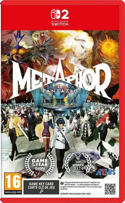 Doosomslag van Metaphor: ReFantazio SteelBook Edition voor Nintendo Switch 2.