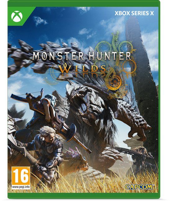 Doosomslag van Monster Hunter Wilds voor Xbox Series X.
