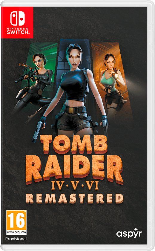Hoes van Tomb Raider IV-VI Remastered Starring Lara Croft voor Nintendo Switch.