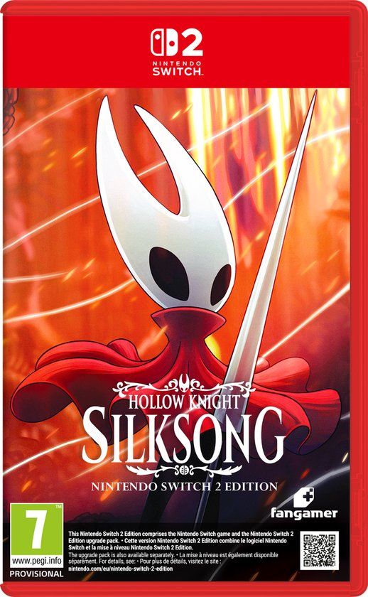 Verpakking van Hollow Knight: Silksong voor Nintendo Switch 2.