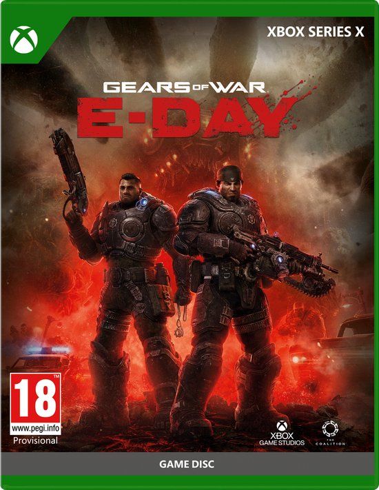 Verpakking van Gears of War: E-Day voor Xbox Series X.