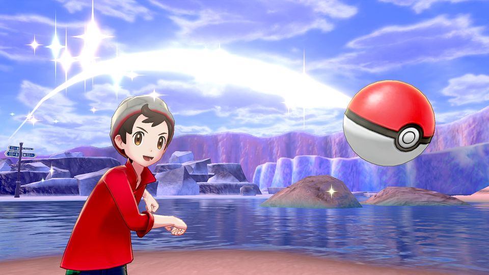 Een Pokémon-gevecht in Pokémon Sword en Shield.