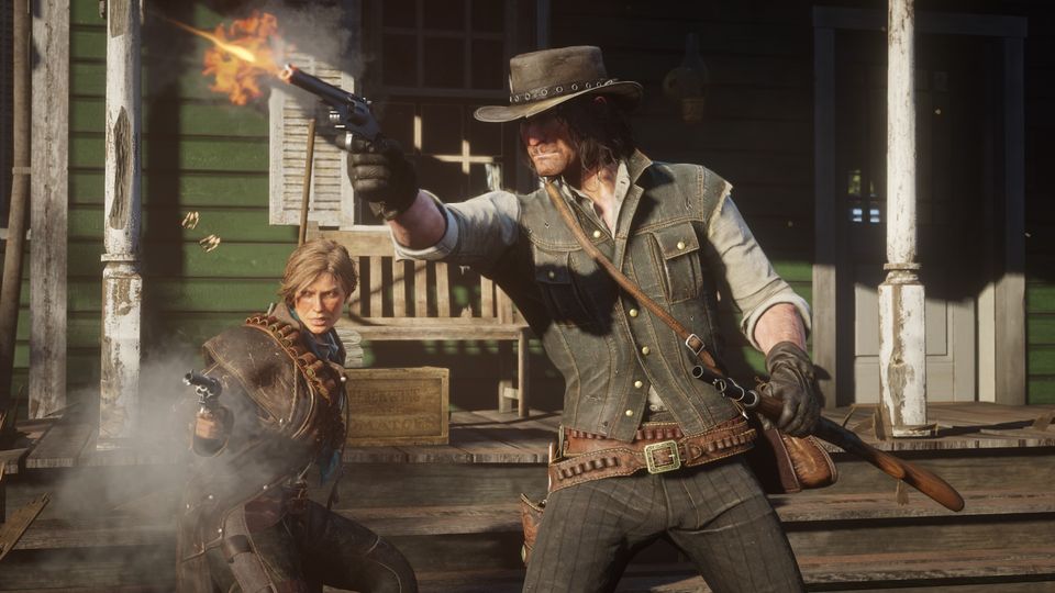 Scène uit Red Dead Redemption 2.