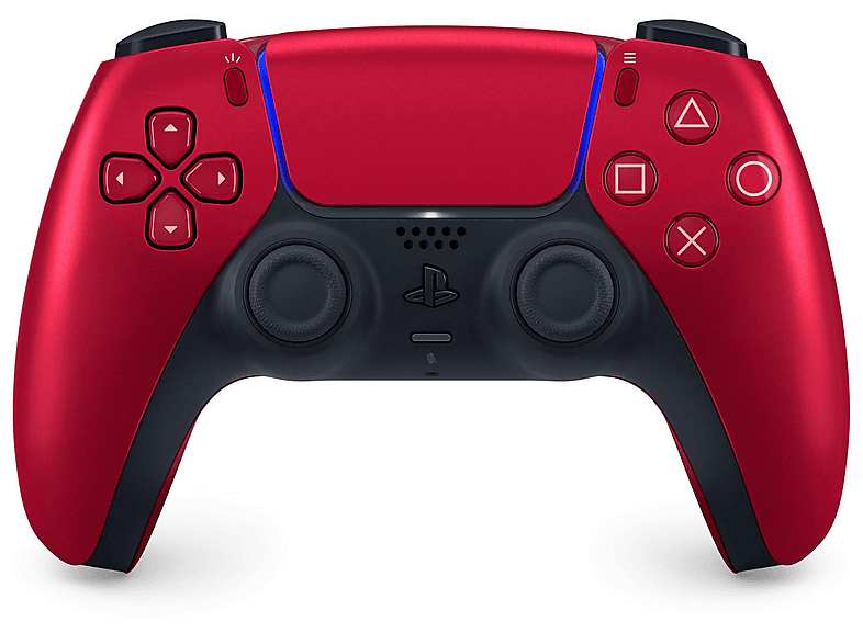 DualSense draadloze controller in Volcanic Red.