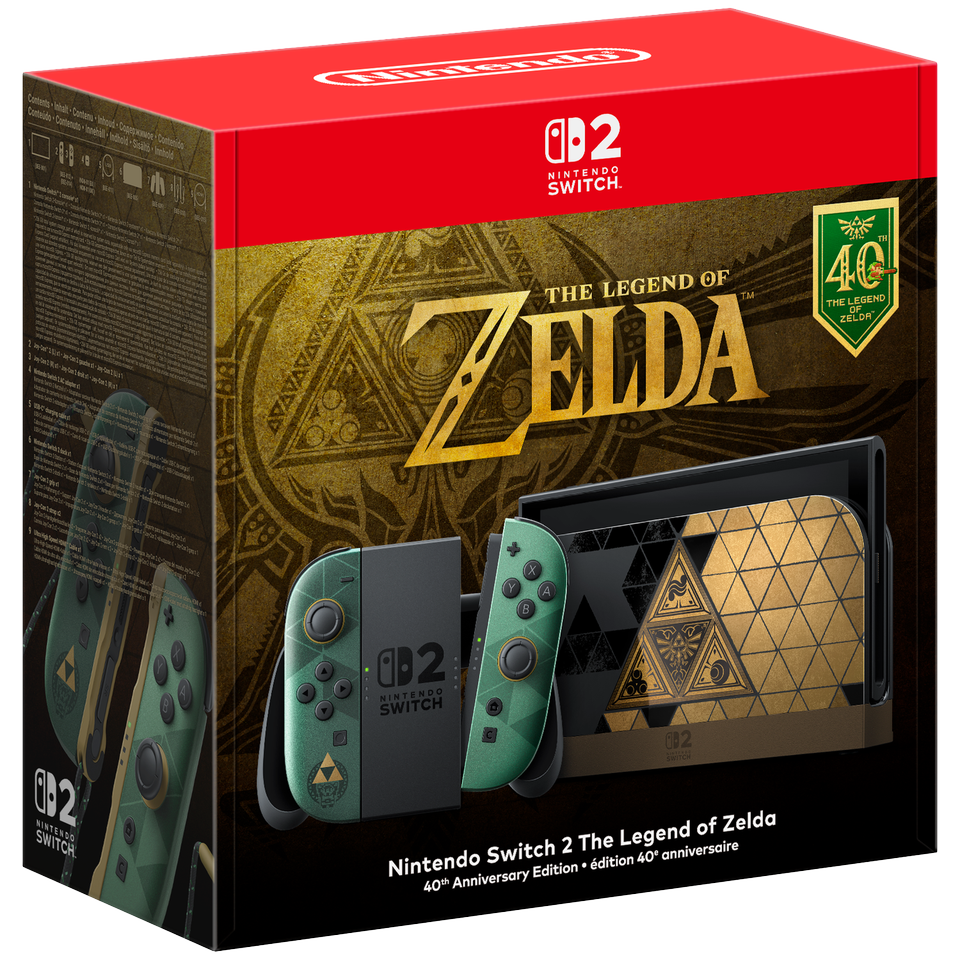Nintendo Switch 2 The Legend of Zelda 40th Anniversary Edition.