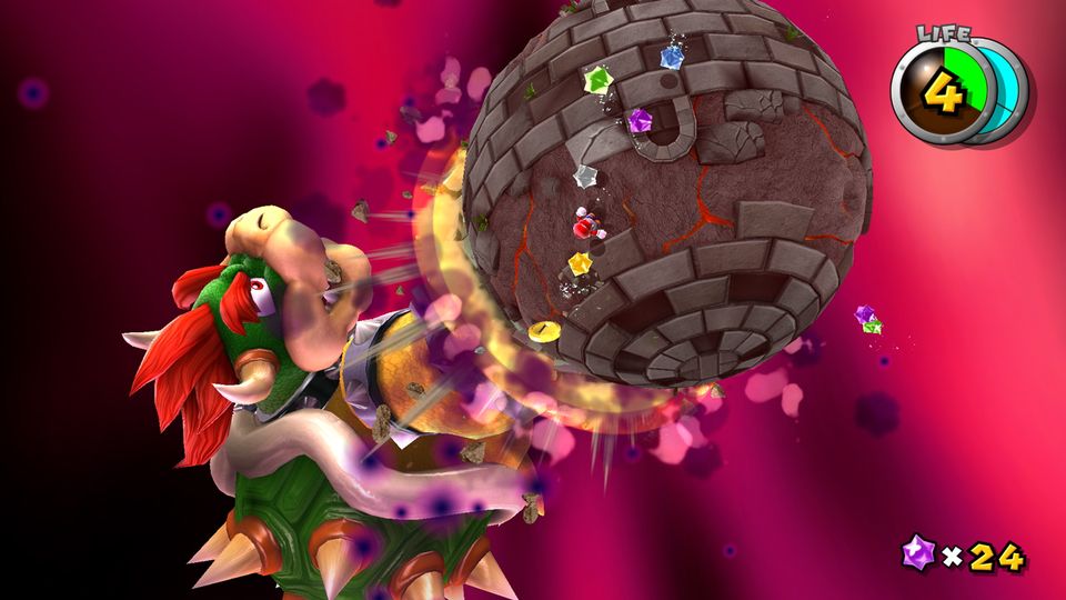 Gameplaybeeld uit Super Mario Galaxy + Super Mario Galaxy 2.