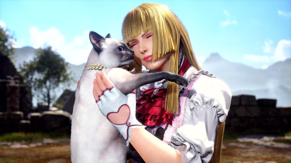 Gevecht op een stage in Tekken 8.